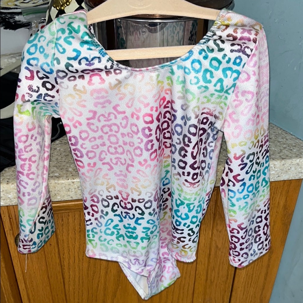 Colorful Leopard Print Long Sleeve Bodysuit